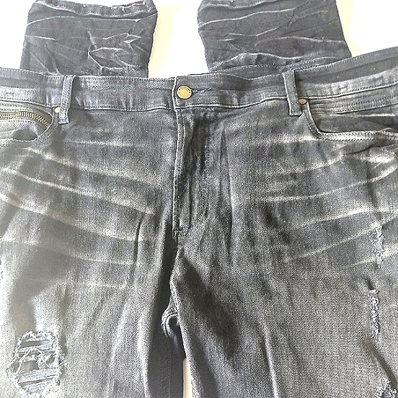 ROCKSTAR Original Distressed Ultra Slim Natural Selection Black Jeans Size 44 - Picture 4 of 11